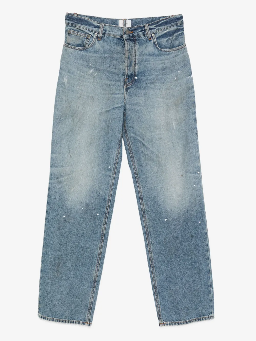 Haikure five-pocket paint-splatter jeans | Blue | Image 1