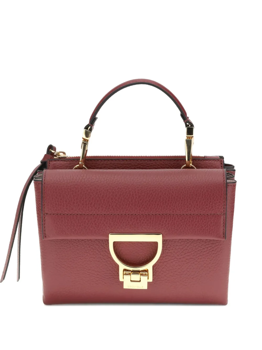 Coccinelle small Arlettis leather tote bag Rood
