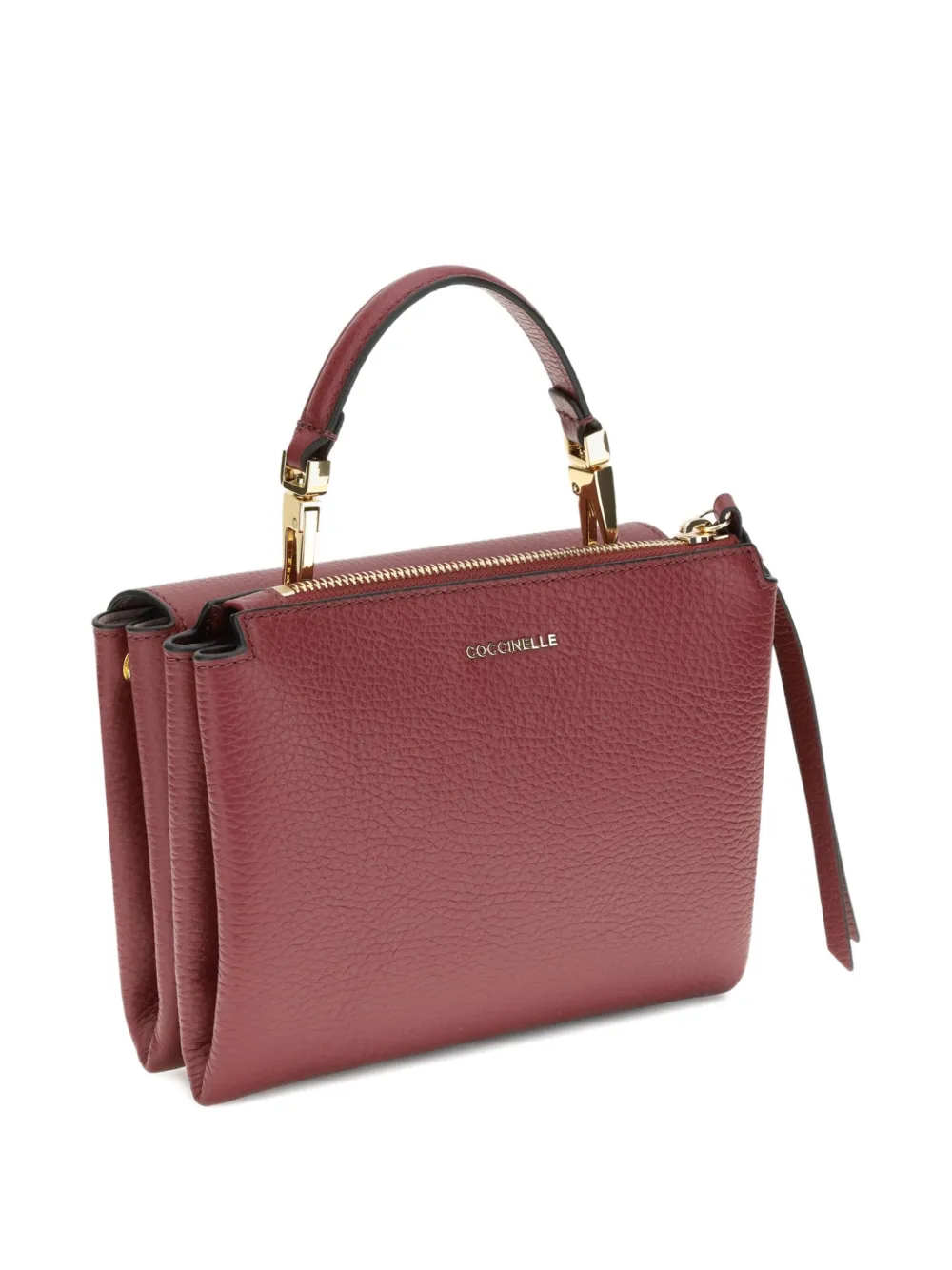 Coccinelle small Arlettis leather tote bag Rood