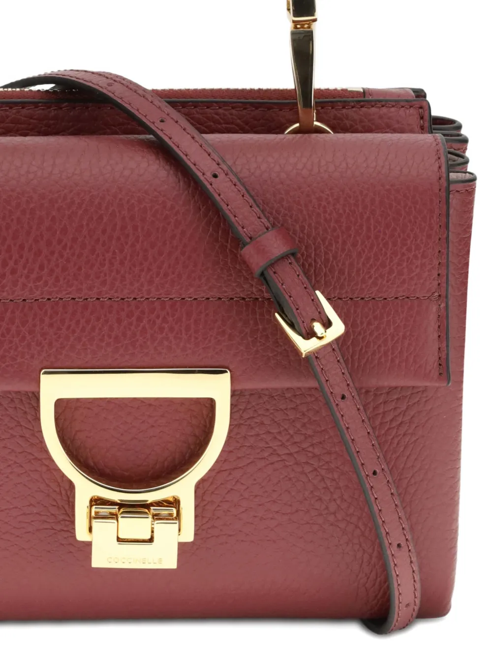 Coccinelle small Arlettis leather tote bag Rood