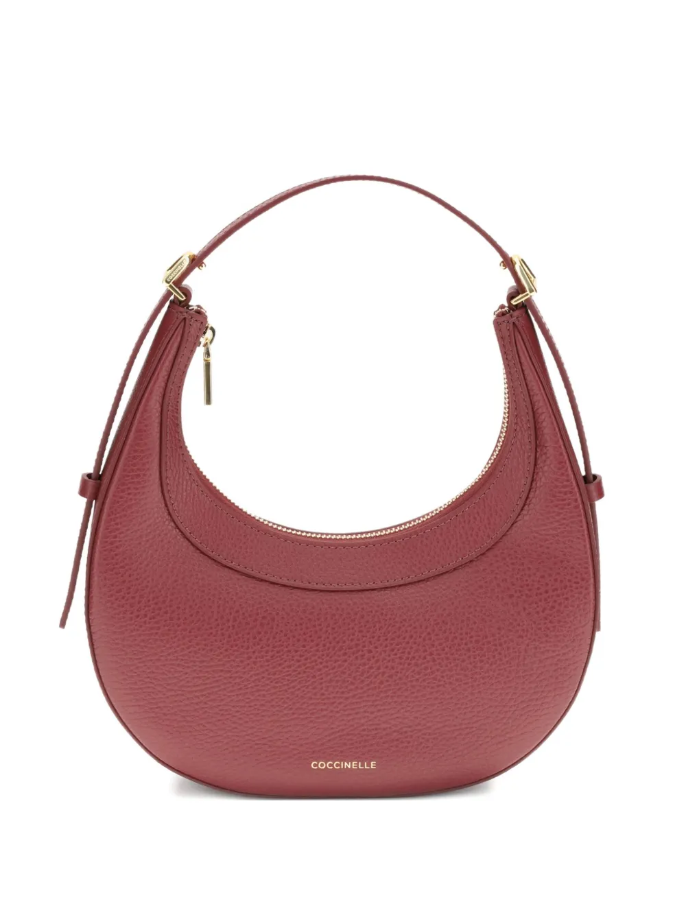 Coccinelle Whisper crescent top-handle shoulder bag Rood