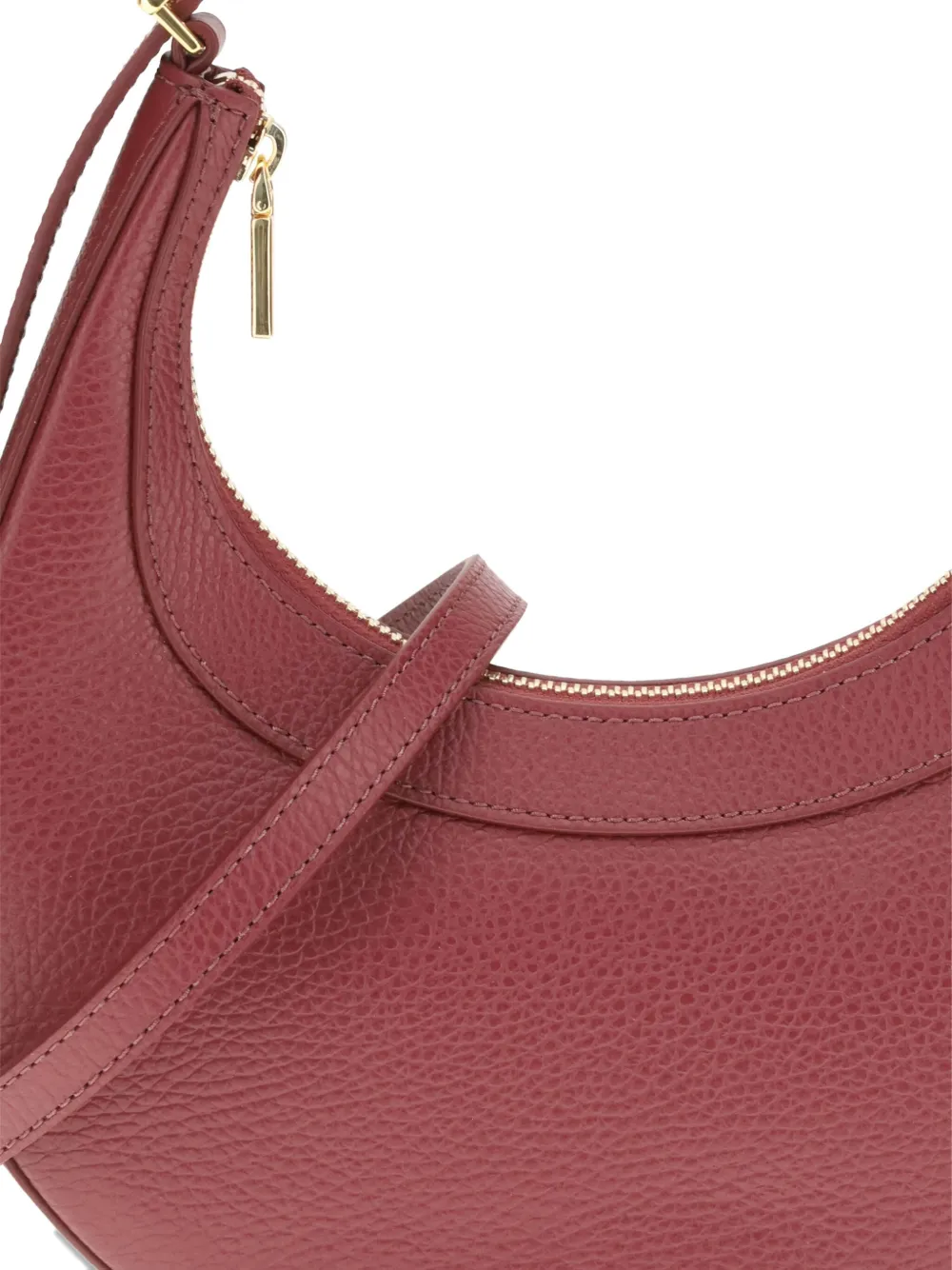 Coccinelle Whisper crescent top-handle shoulder bag Rood