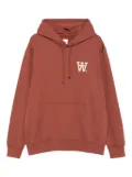 Wood Wood WWCass AA logo-print hoodie - Brown