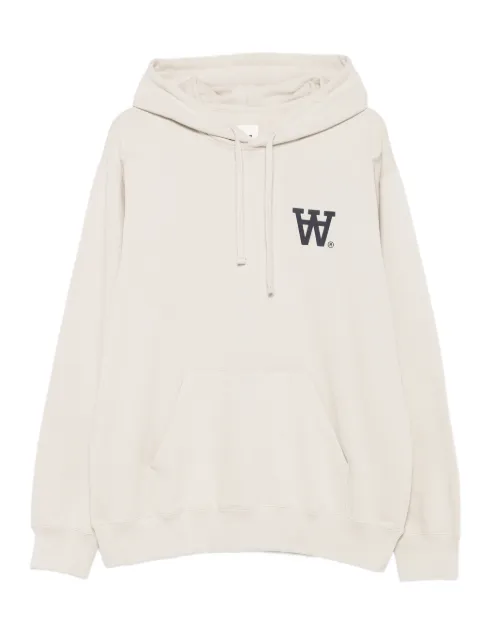 Wood Wood logo-embroidered hoodie