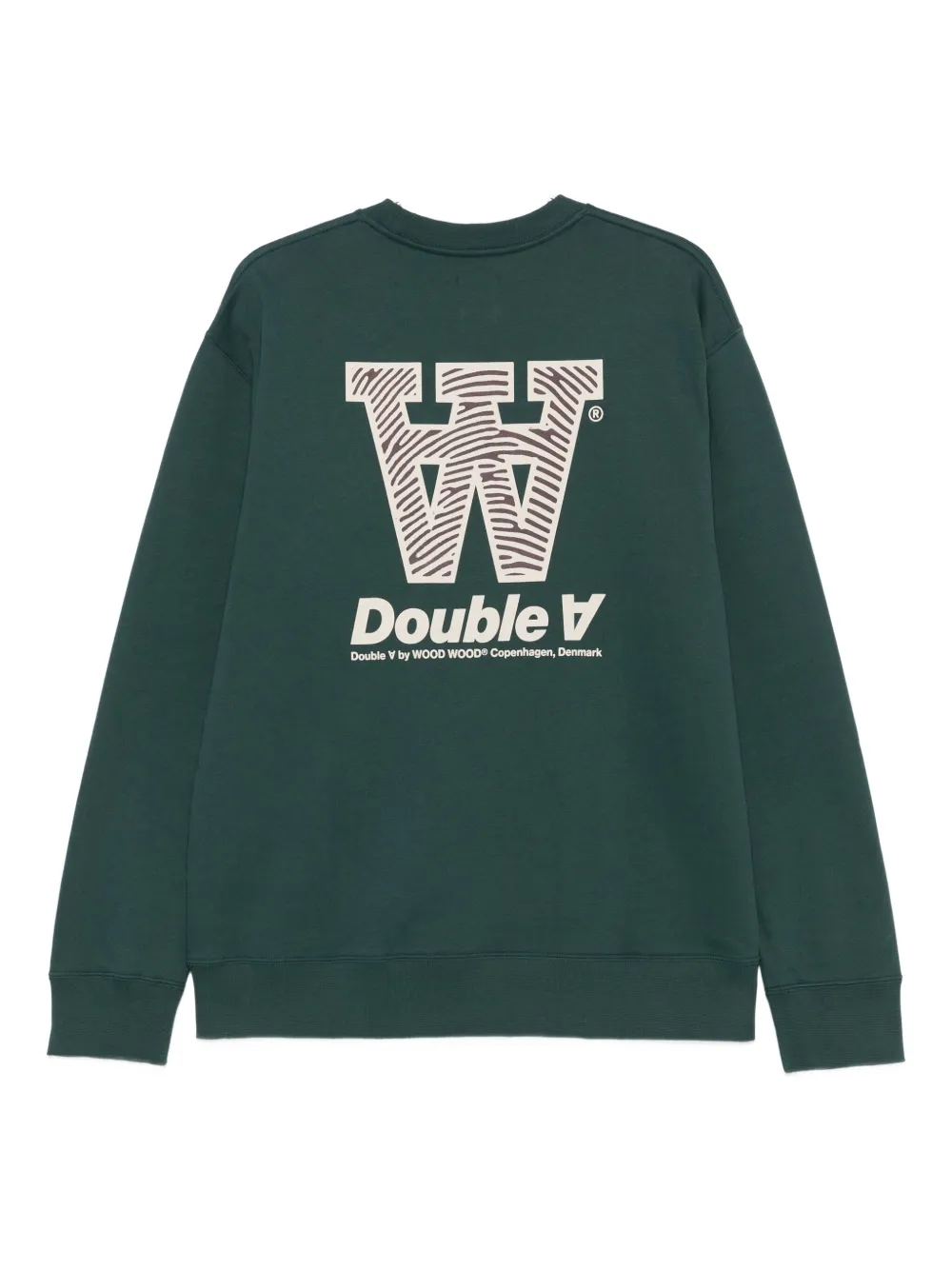 Wood Wood WWJames sweater met logo - Groen