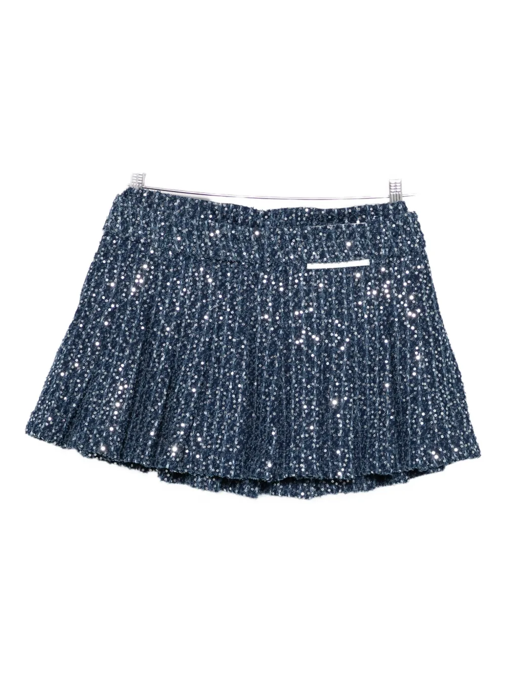 Charles Jeffrey Loverboy sequin-embellished mini pleated skirt - Blauw