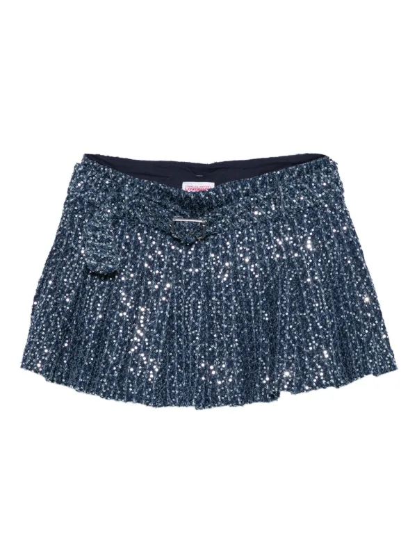 CHARLES JEFFREY LOVERBOY スパンコール スカート Charles Jeffrey Loverboy スパンコール ミニプリーツスカート