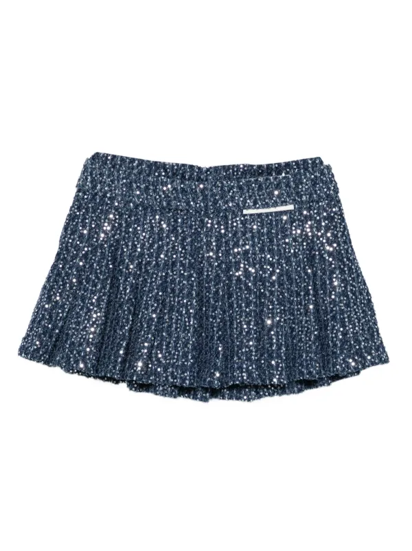 CHARLES JEFFREY LOVERBOY スパンコール スカート Charles Jeffrey Loverboy スパンコール ミニプリーツスカート