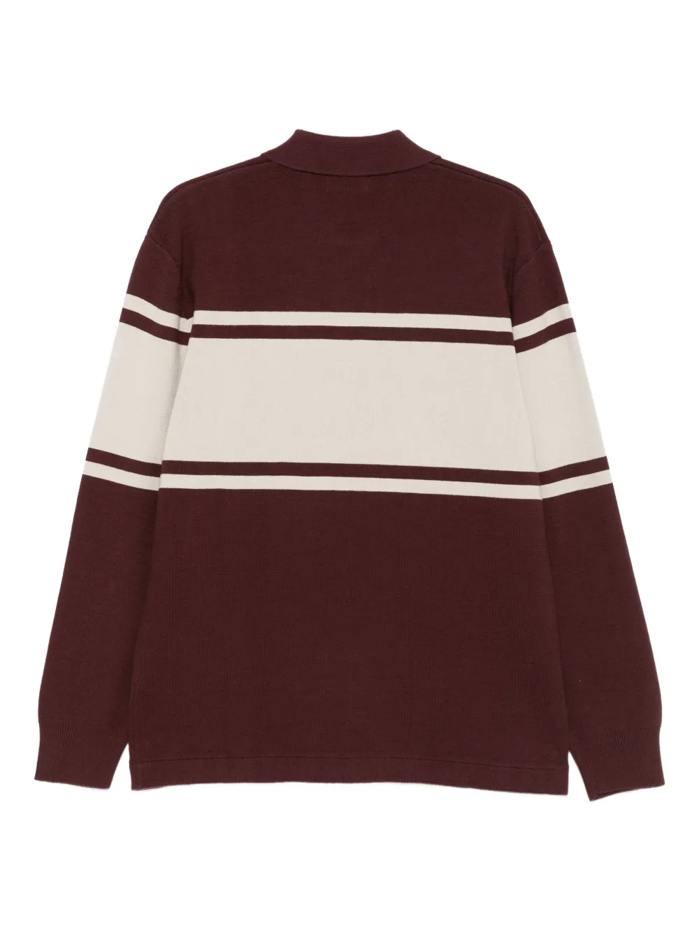 Wood Wood WWCurt gestreept poloshirt met lange mouwen - Bruin