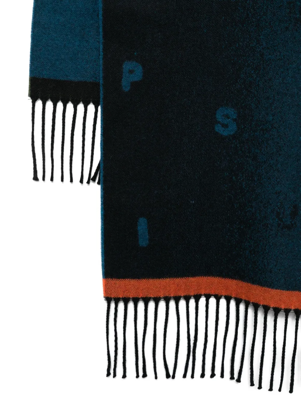 Paul Smith logo-jacquard scarf - Blauw