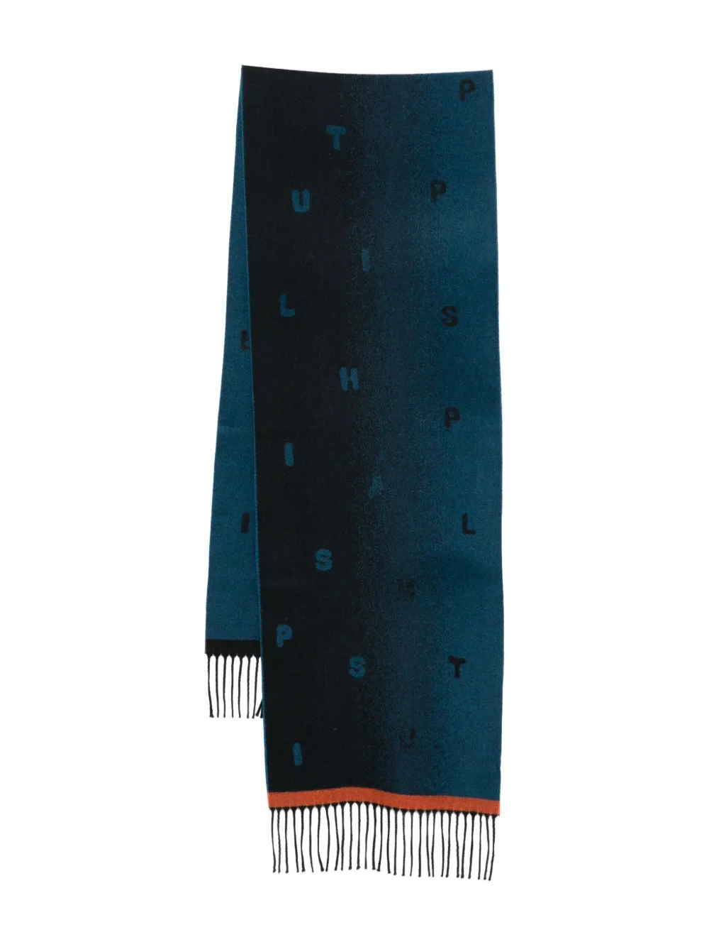 Paul Smith logo-jacquard scarf Blauw