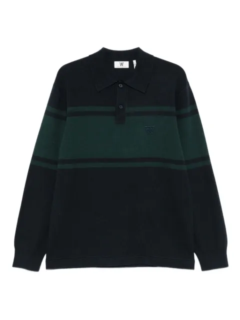 Wood Wood Camisa polo com listra
