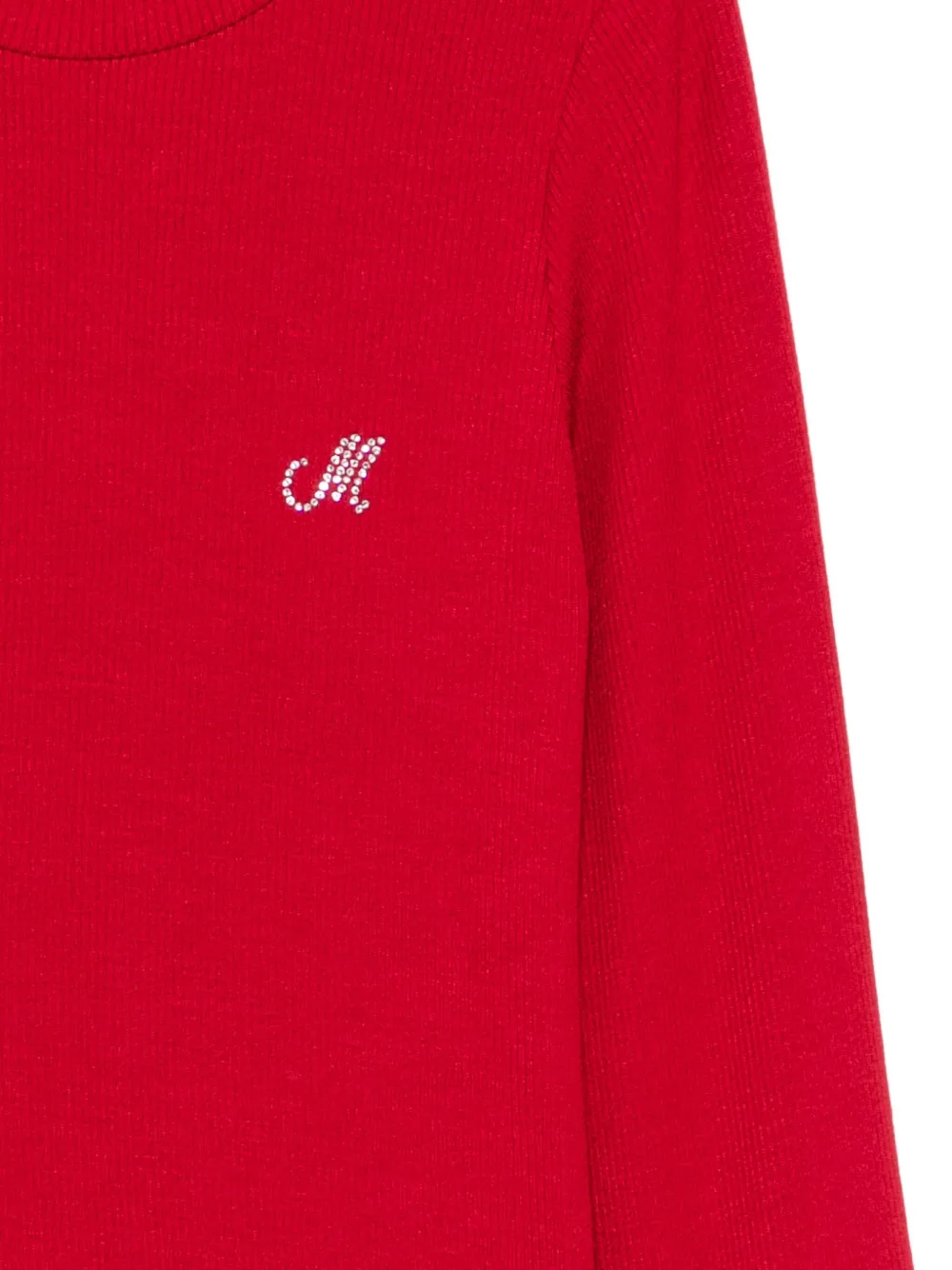 Monnalisa Geribbelde coltrui Rood