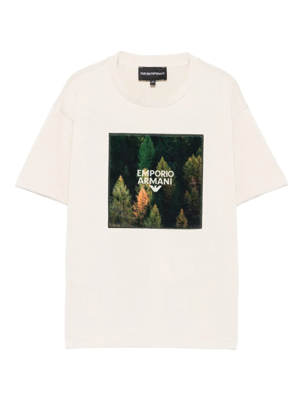 Emporio Ar i Kids logo t-shirt Beige