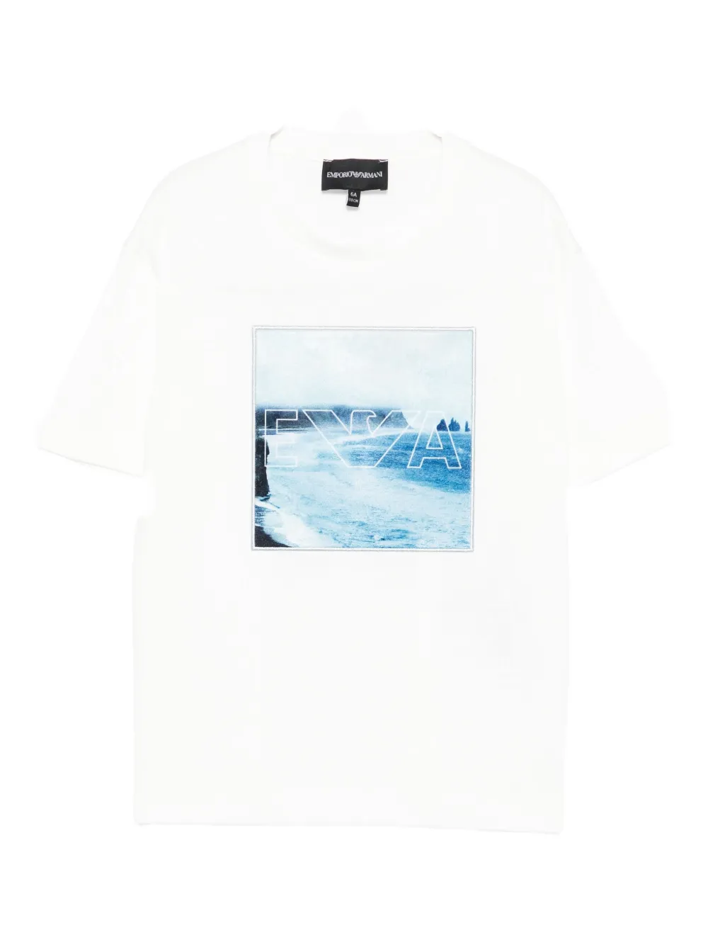 Emporio Armani Print T-shirt In Gray