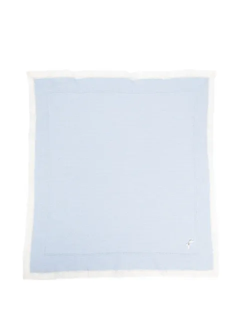 Paz Rodriguez wool cable-knit baby blanket