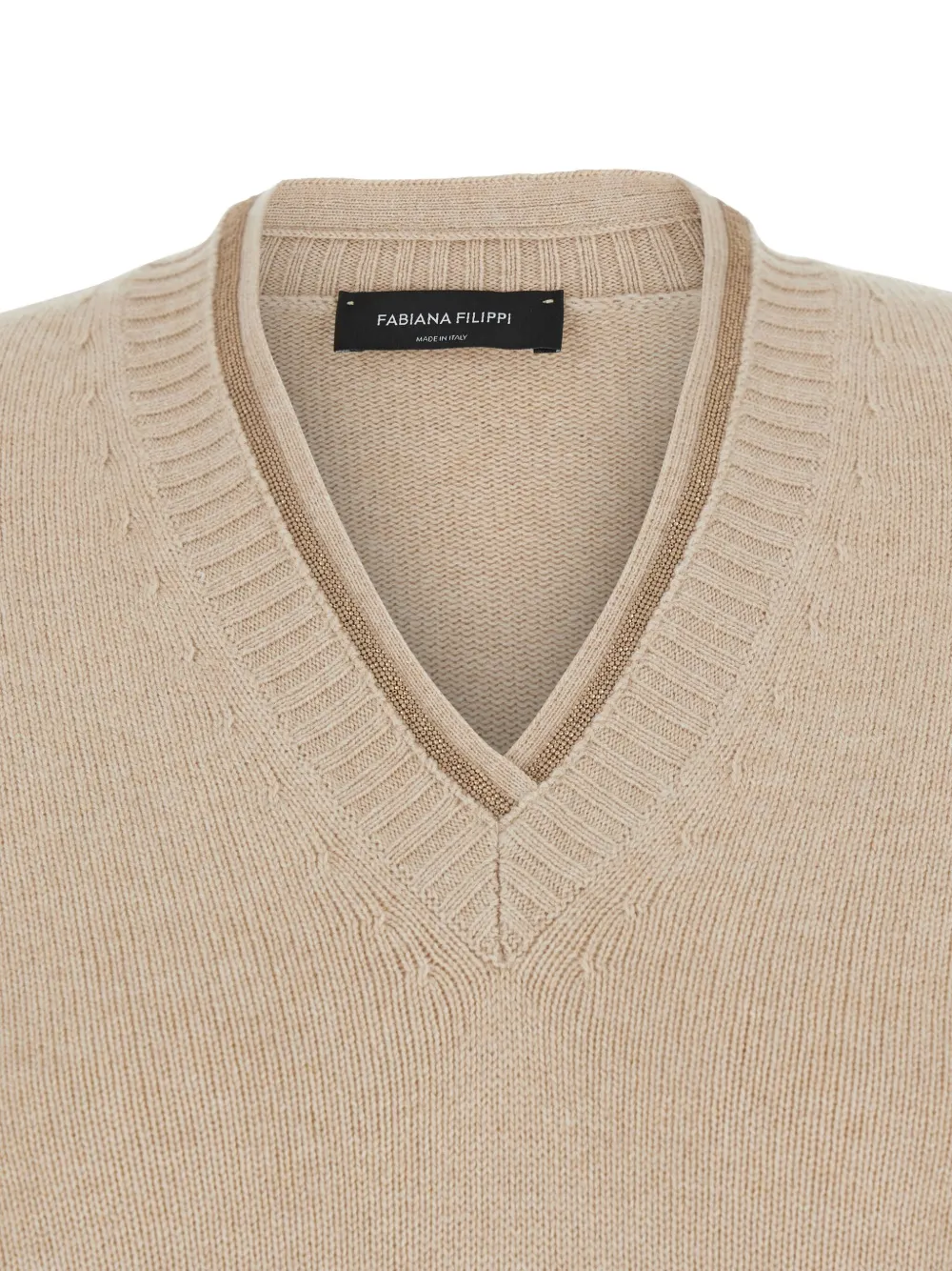 Fabiana Filippi Trui met V-hals Beige