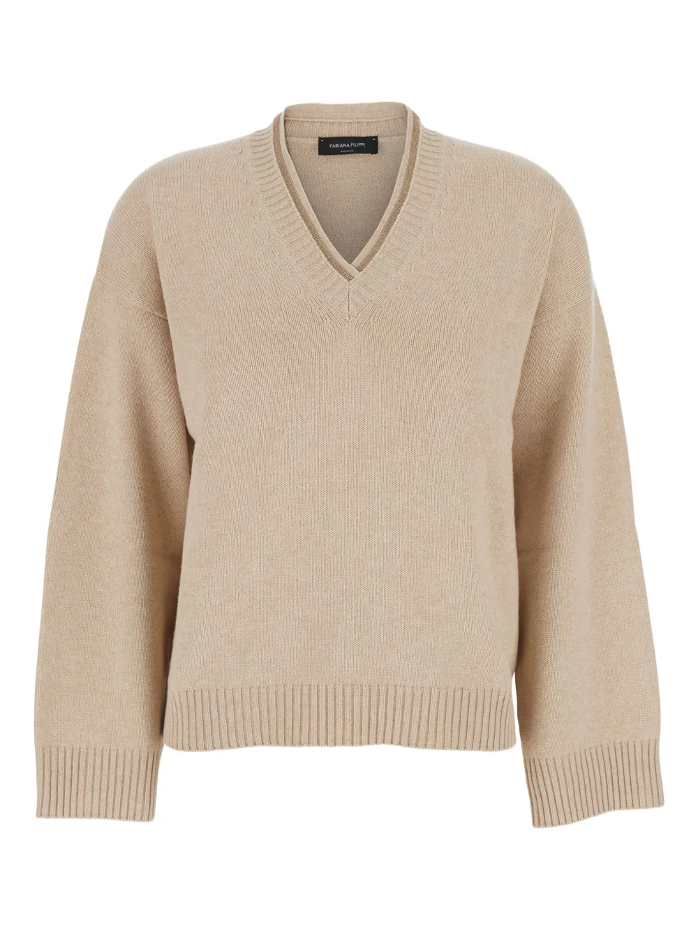 Fabiana Filippi Trui met V-hals Beige