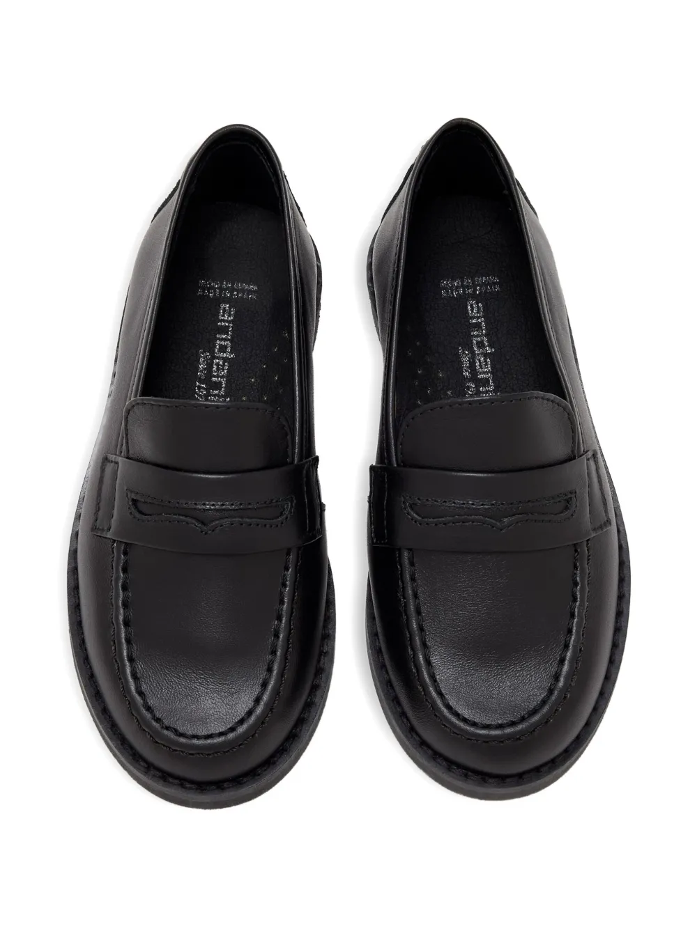 ANDANINES leather penny loafers - Zwart
