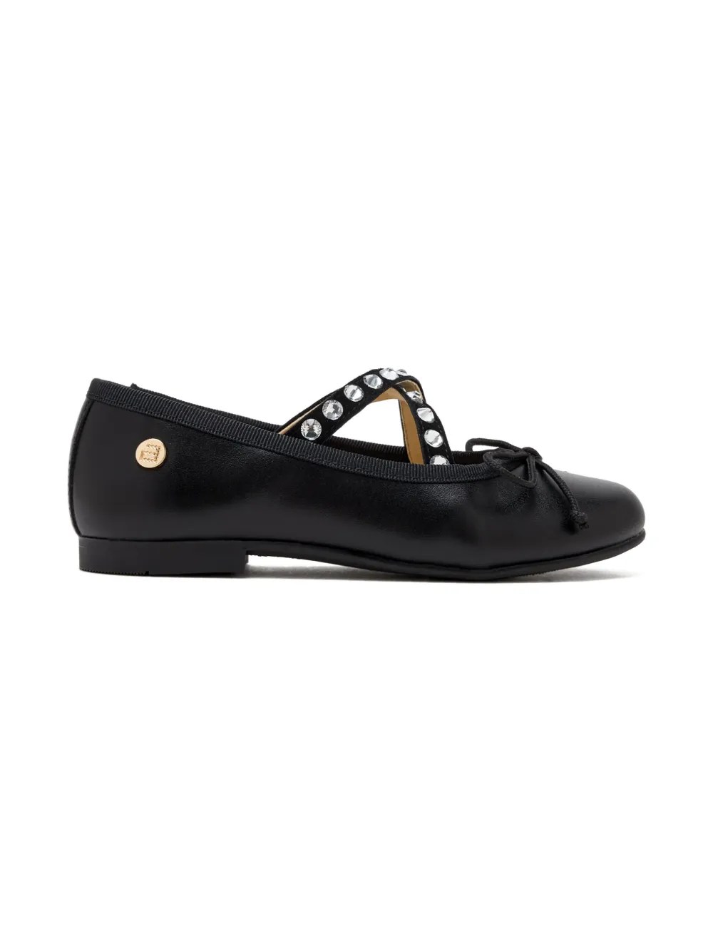 ANDANINES crystal-embellished ballerina shoes Black