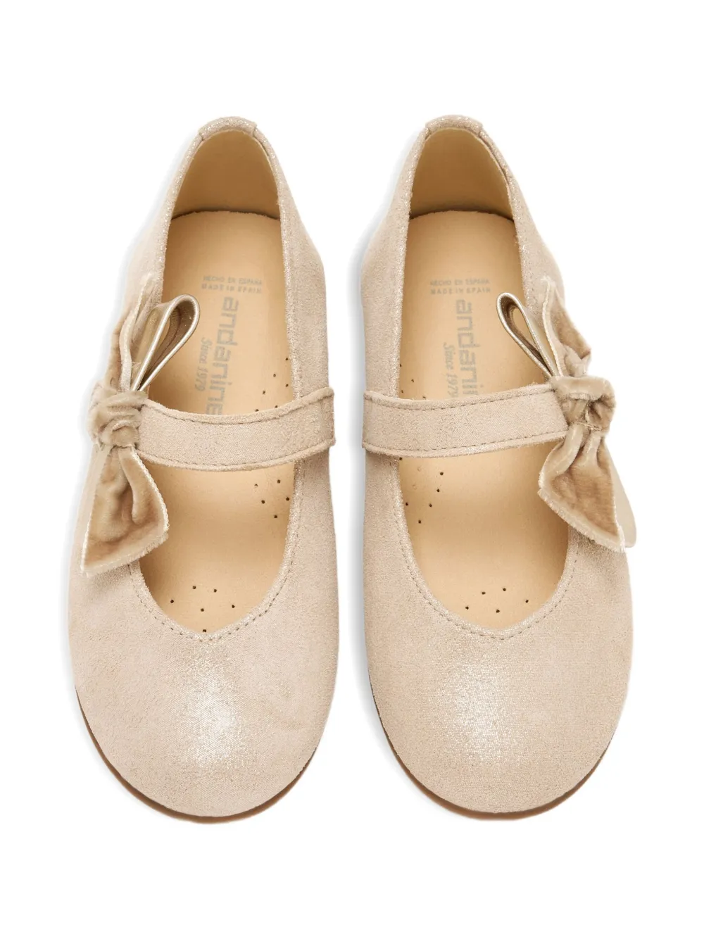 ANDANINES Ballerina's met strikdetail Beige