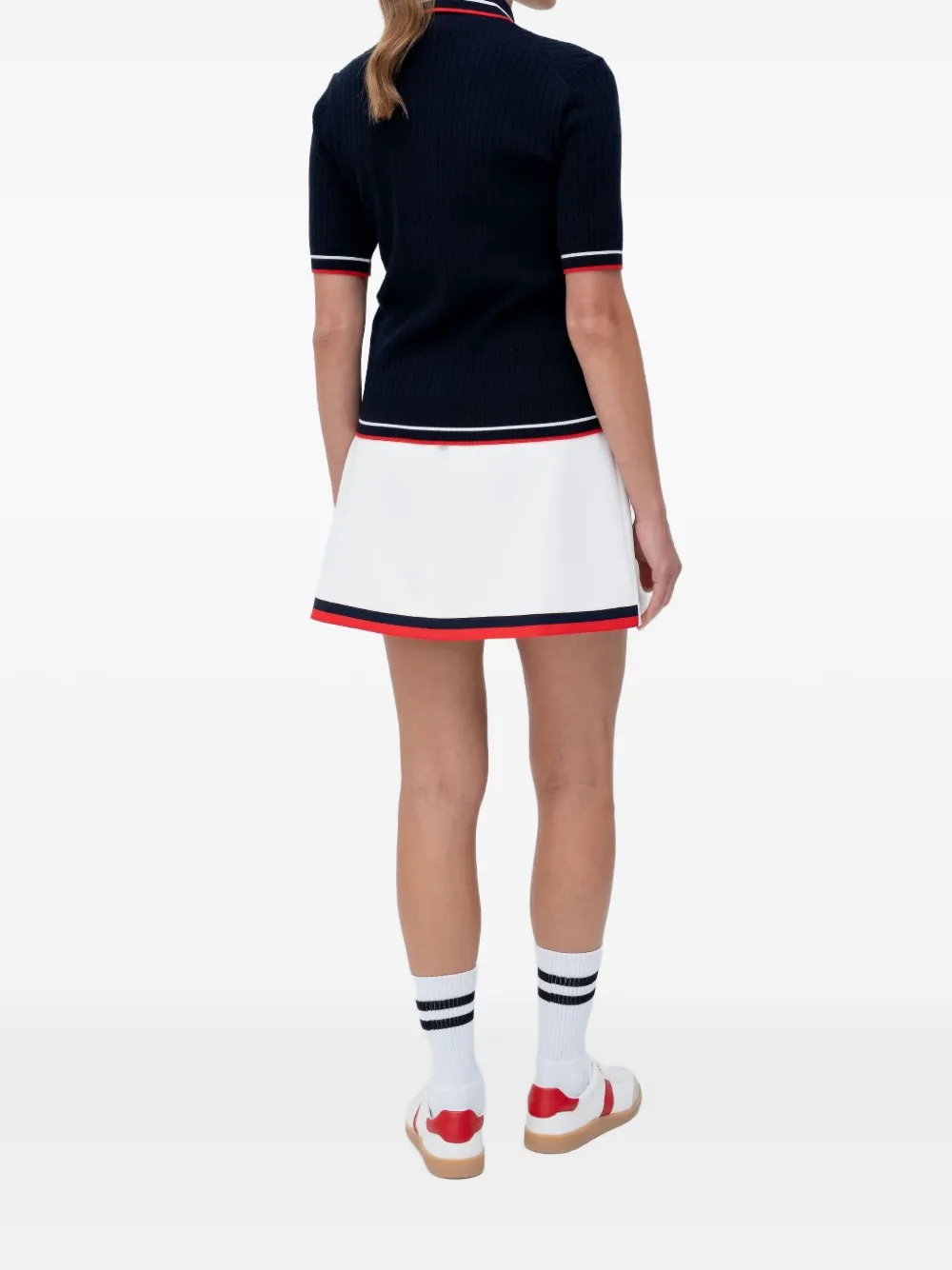 Sporty & Rich Mila geplooide mini-rok - Wit