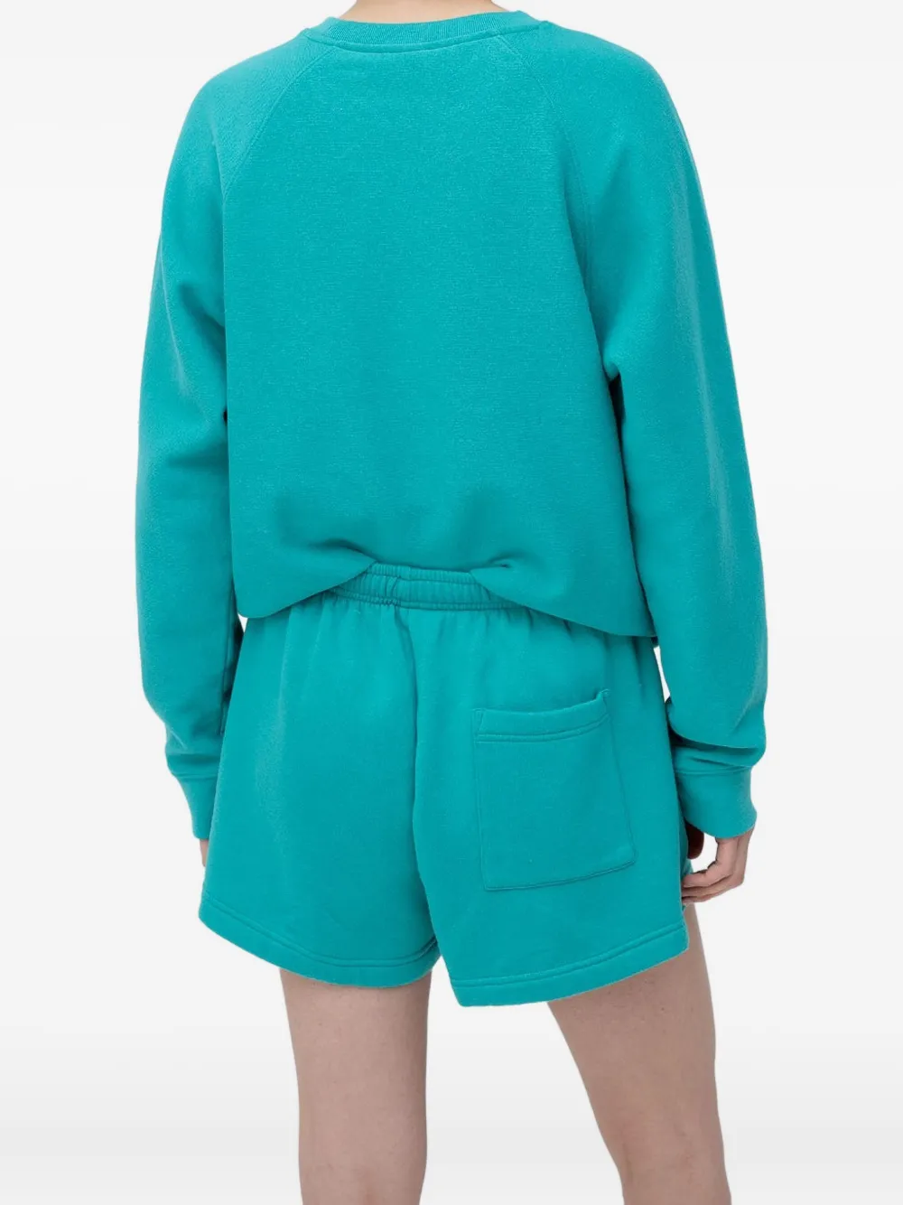 Sporty & Rich SR Disco elastic-waistband pocket shorts Groen