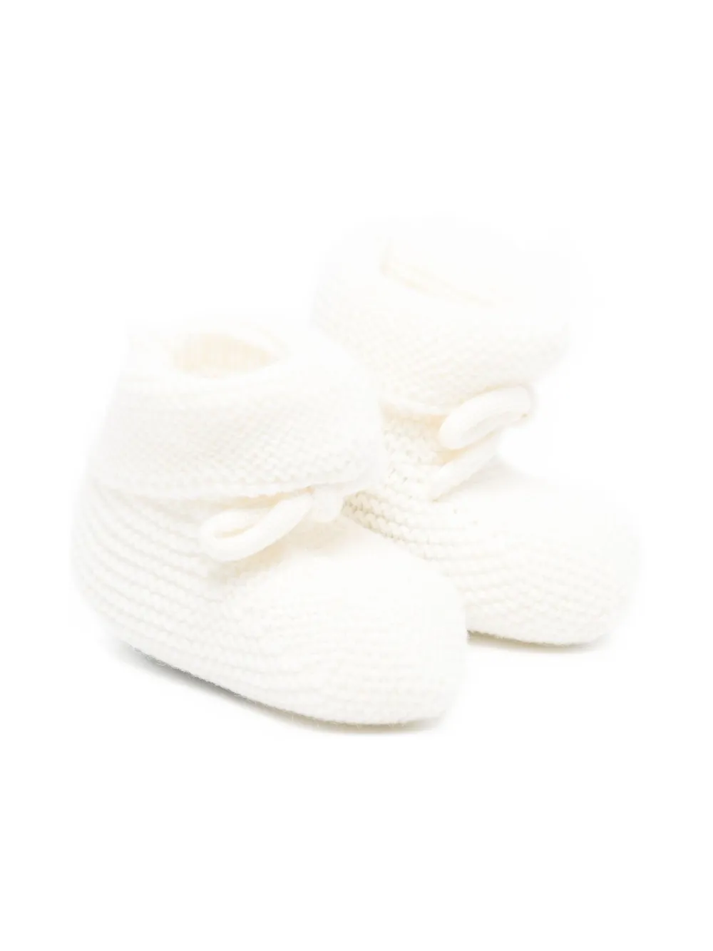 Paz Rodriguez knitted bow pre-walkers White