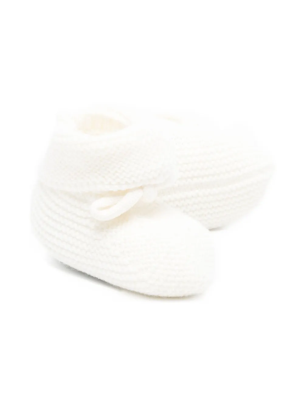 Paz Rodriguez knitted bow pre-walkers White