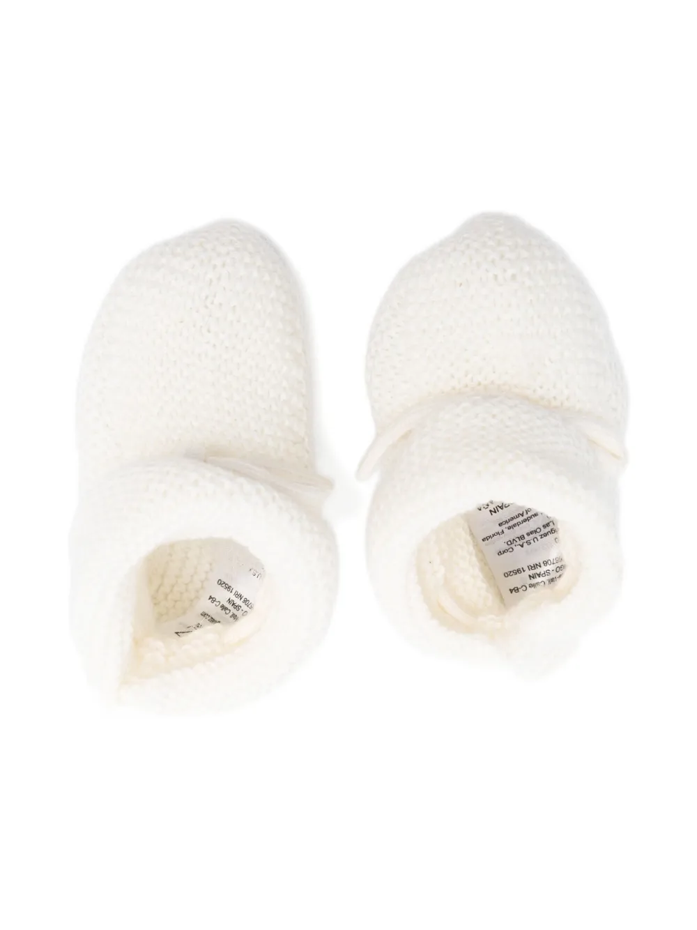 Paz Rodriguez knitted bow pre-walkers White