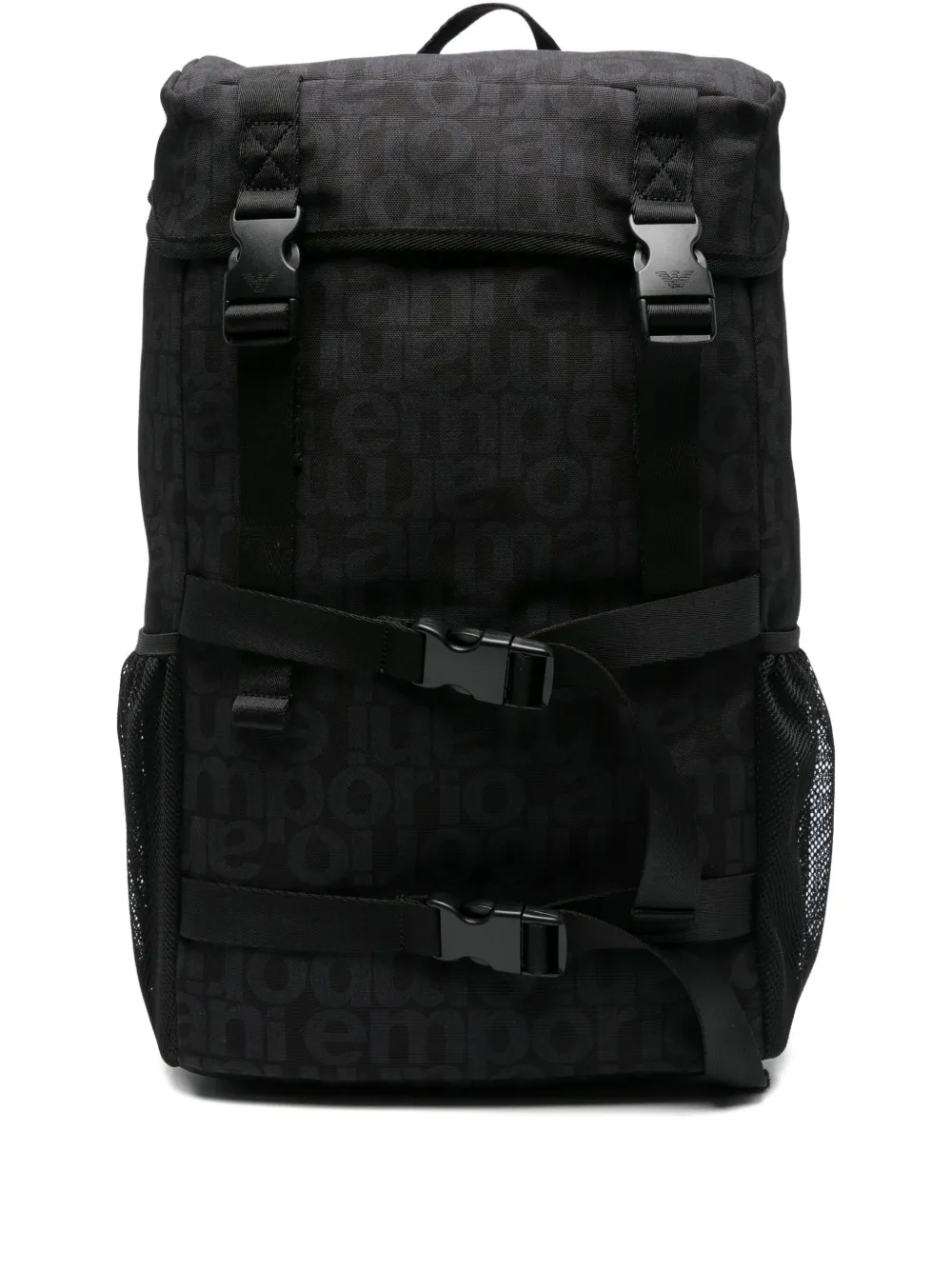 Emporio Ar i Kids logo-print backpack Blauw