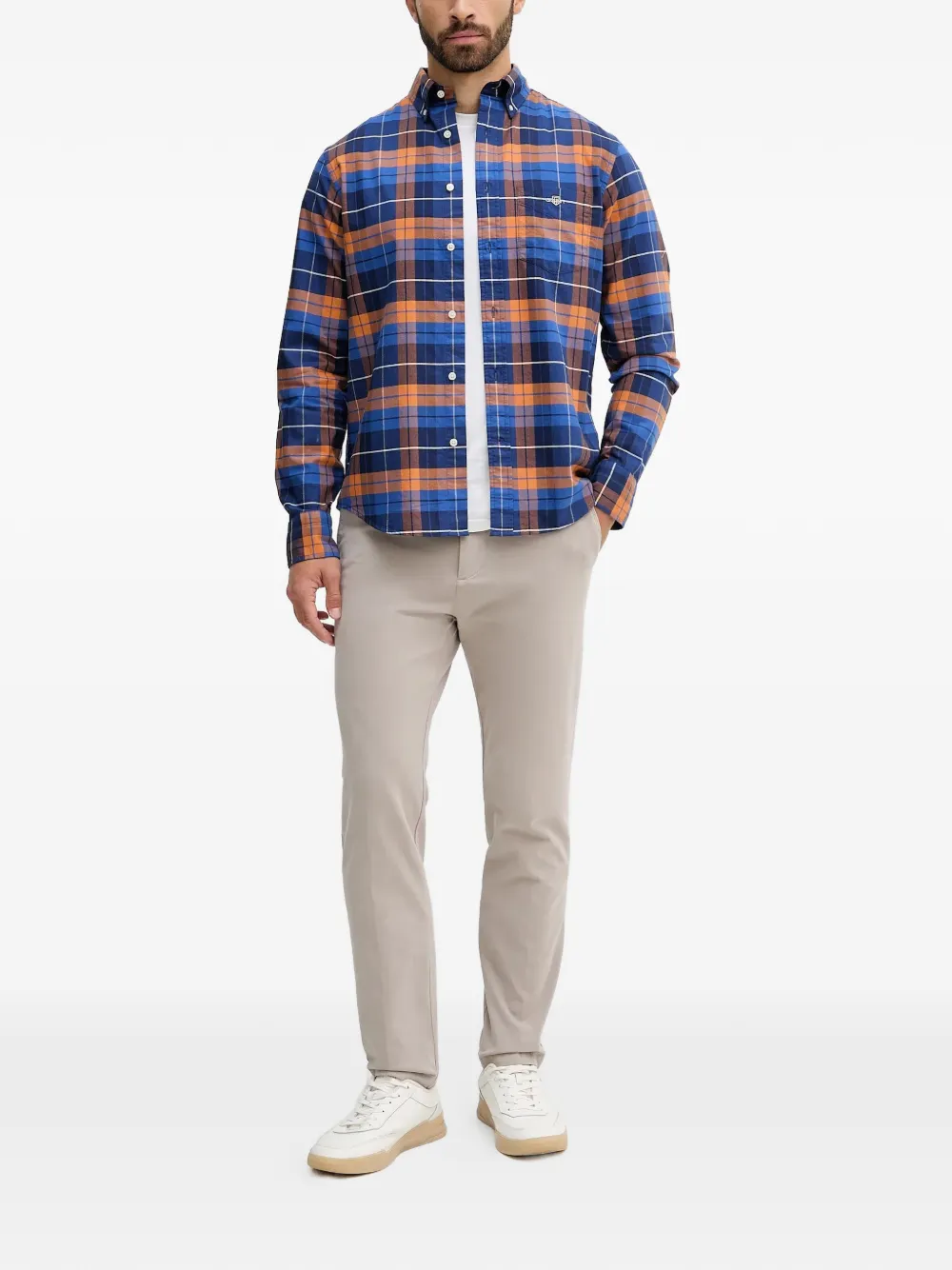Gant checked Oxford shirt - Blauw