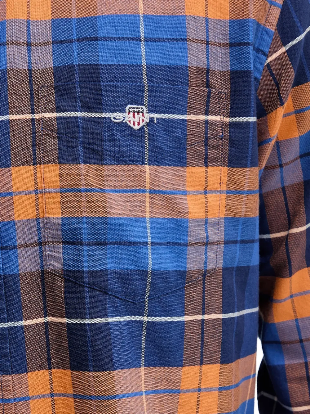 Gant Checked Oxford Shirt In Blue