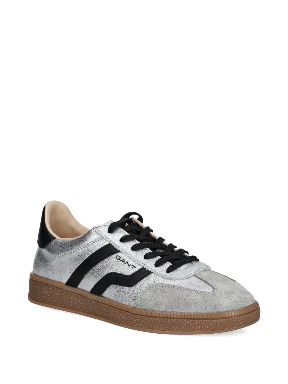 Gant Cuzima metallic leather sneakers Zilver