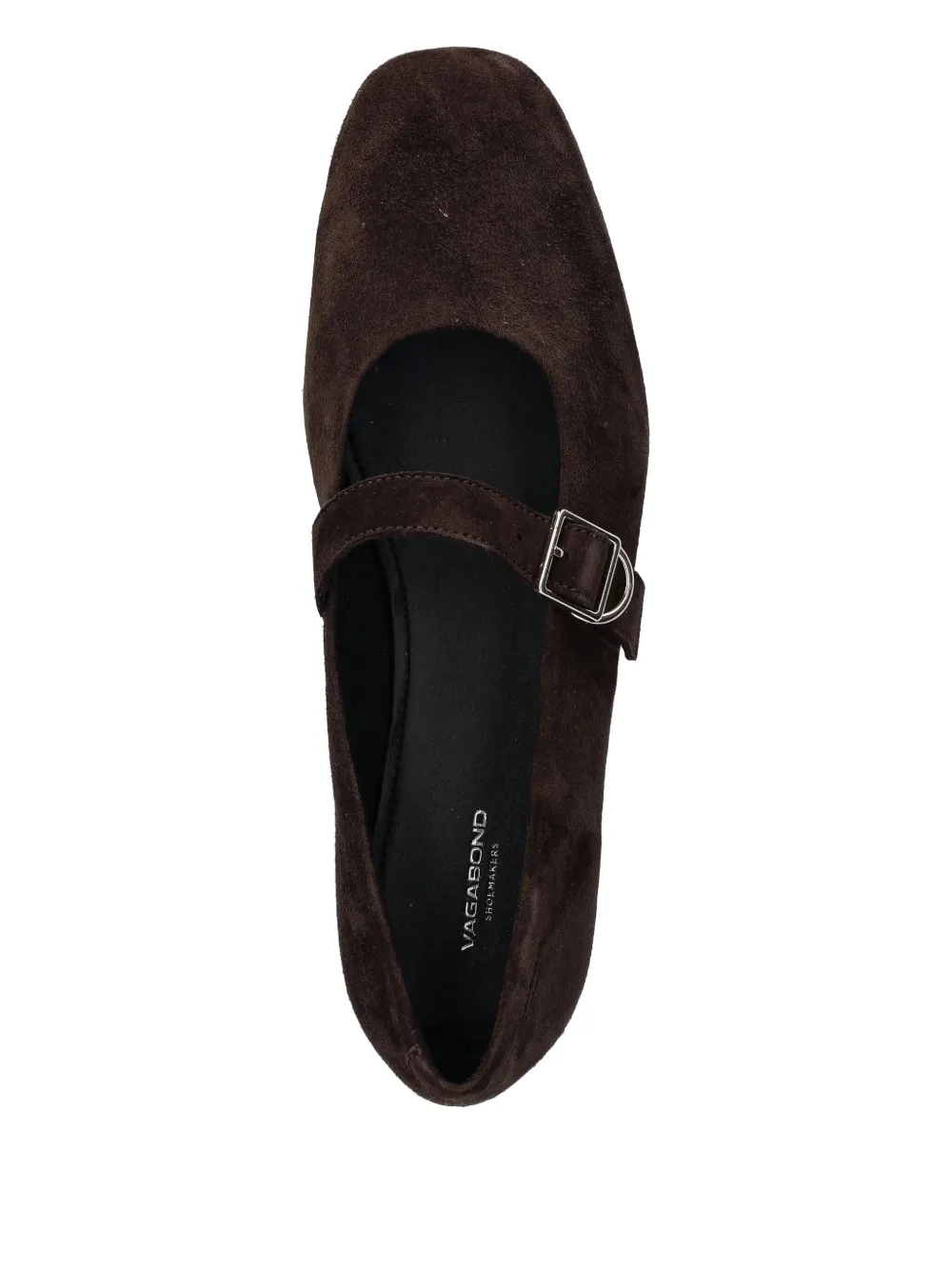 Vagabond Jolin Buckle-strap Ballet Flats In Brown
