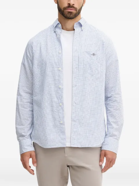 Gant checked patch-pocket shirt
