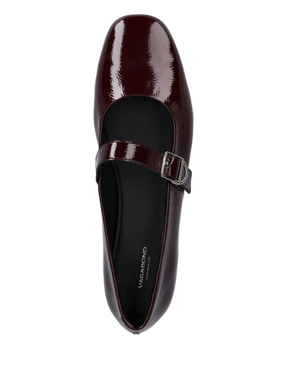 Vagabond Jolin Buckle-strap Ballet Flats In Brown