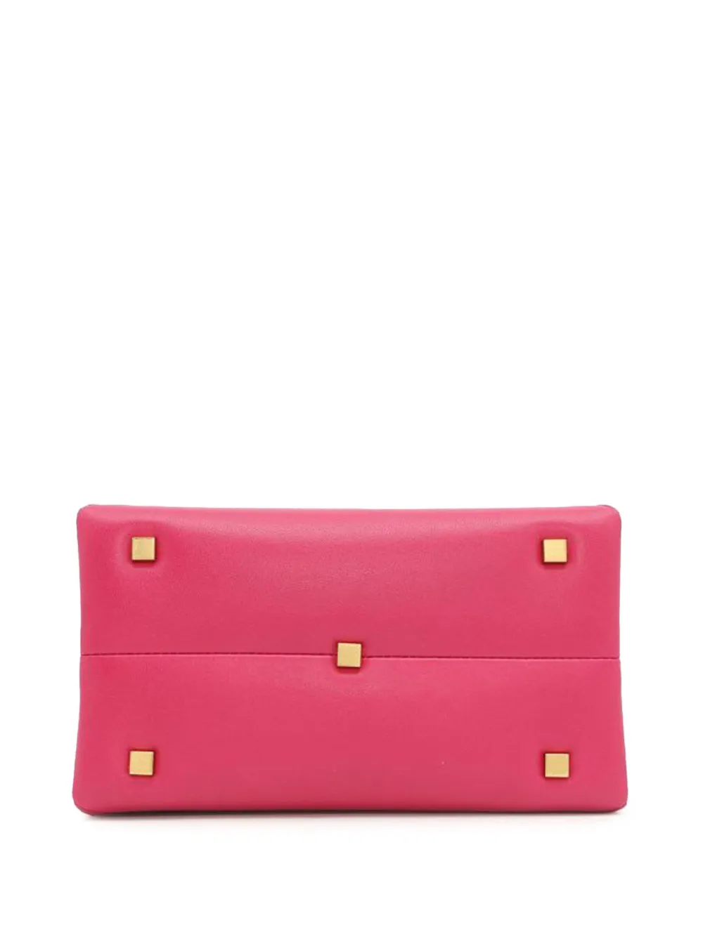 Pre-owned Valentino Garavani 2018-2025 Small Nappa One Stud Top Handle Bag Satchel In Pink