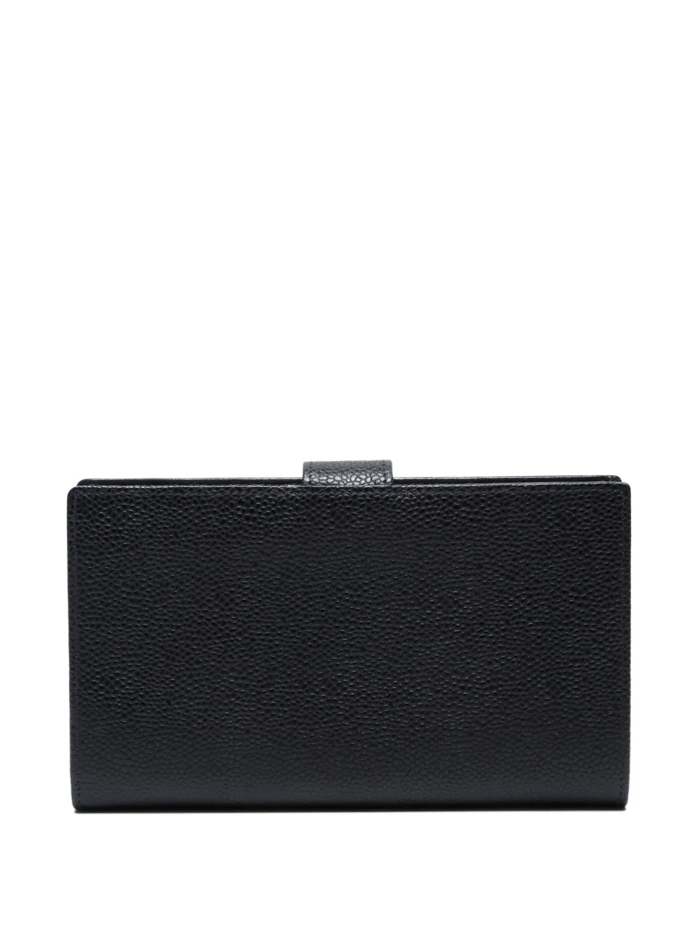Pre-owned Chanel 2000-2002 Cc Mark Leather Wallet In Black