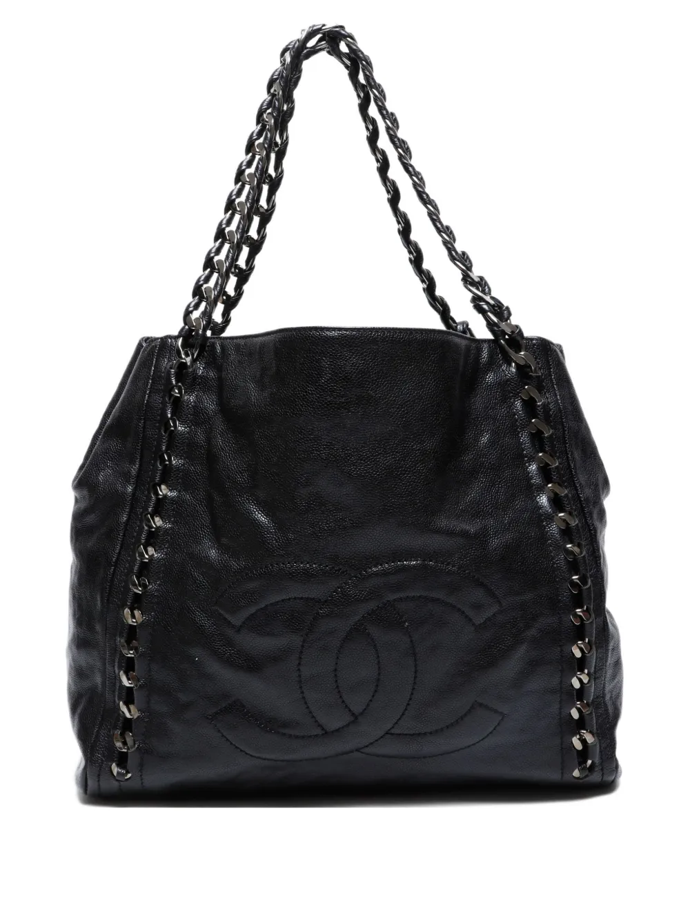 CHANEL Pre-Owned 2006-2008 レザーショルダーバッグ - ブラック CHANEL Pre-Owned 2006-2008 レザーショルダーバッグ - ブラック