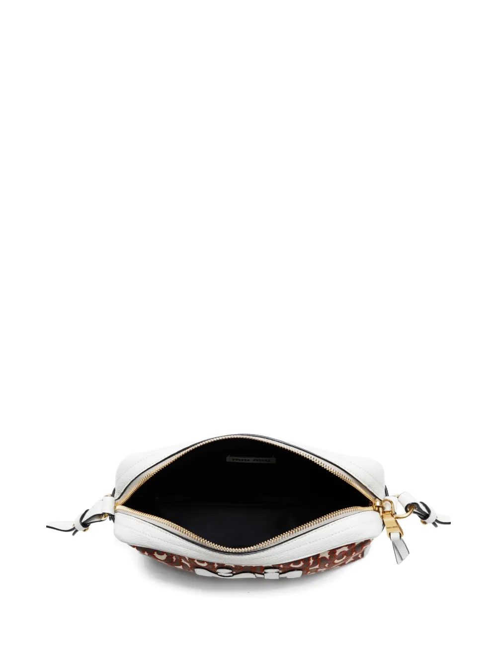 Pre-owned Miu Miu 2000-2015s Monogram-pattern Shoulder Bag In White