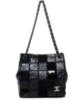 CHANEL Pre-Owned 2005-2006 Choco Bar lambskin shoulder bag - Black