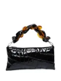 Miu Miu Pre-Owned 2015-2020 crocodile-embossed shoulder bag - Black