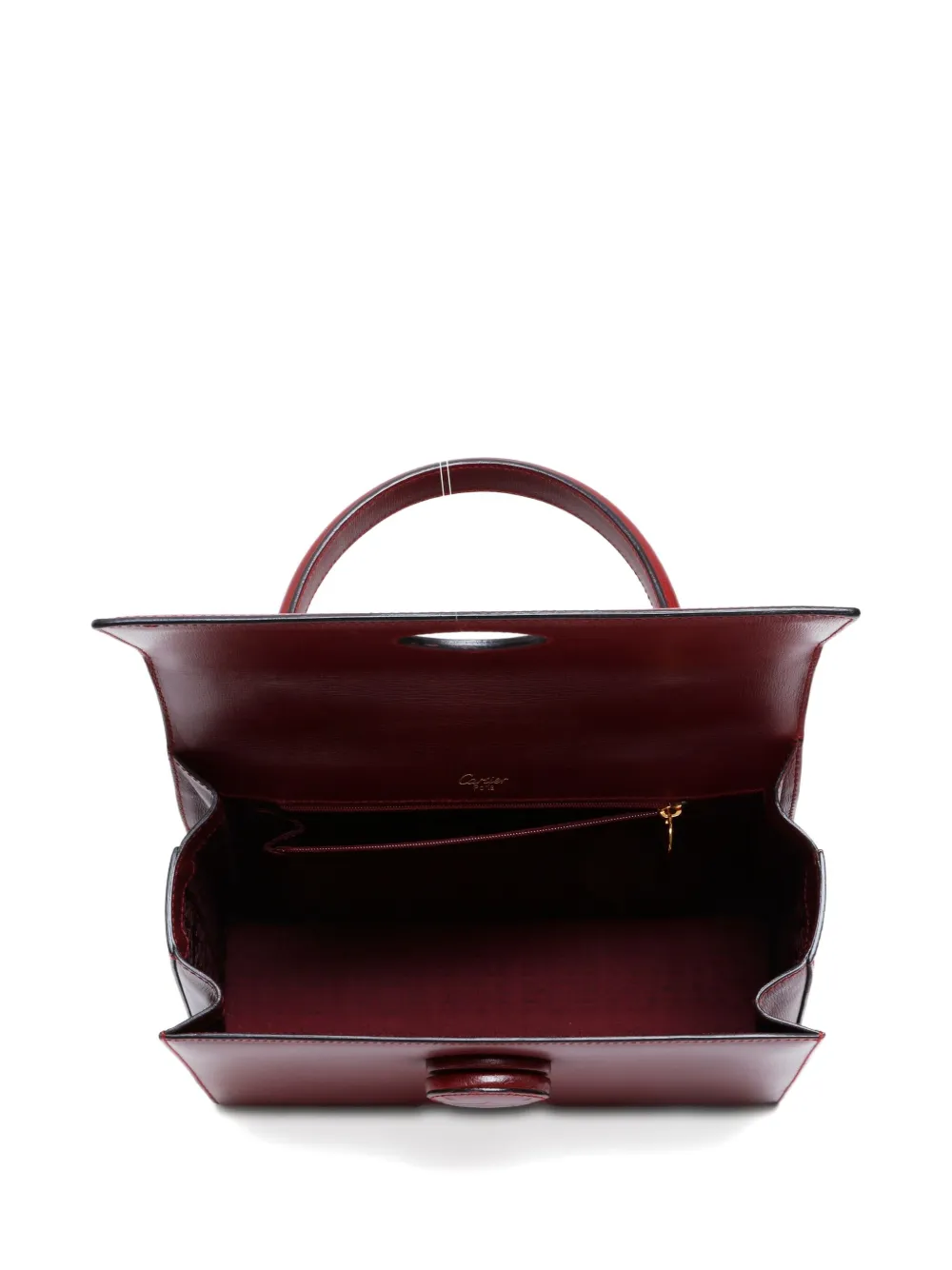 Pre-owned Cartier 1980-1990s Leather Handbag In Red