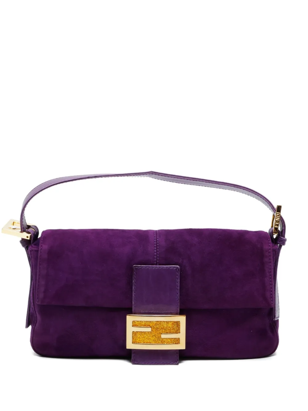Fendi Pre-Owned 2000-2015s Mamma Baguette suede bag | Purple | Image 1
