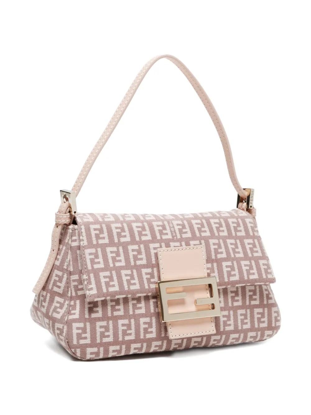 Pre-owned Fendi 2000-2015s Zucchino Mamma Shoulder Bag In Pink
