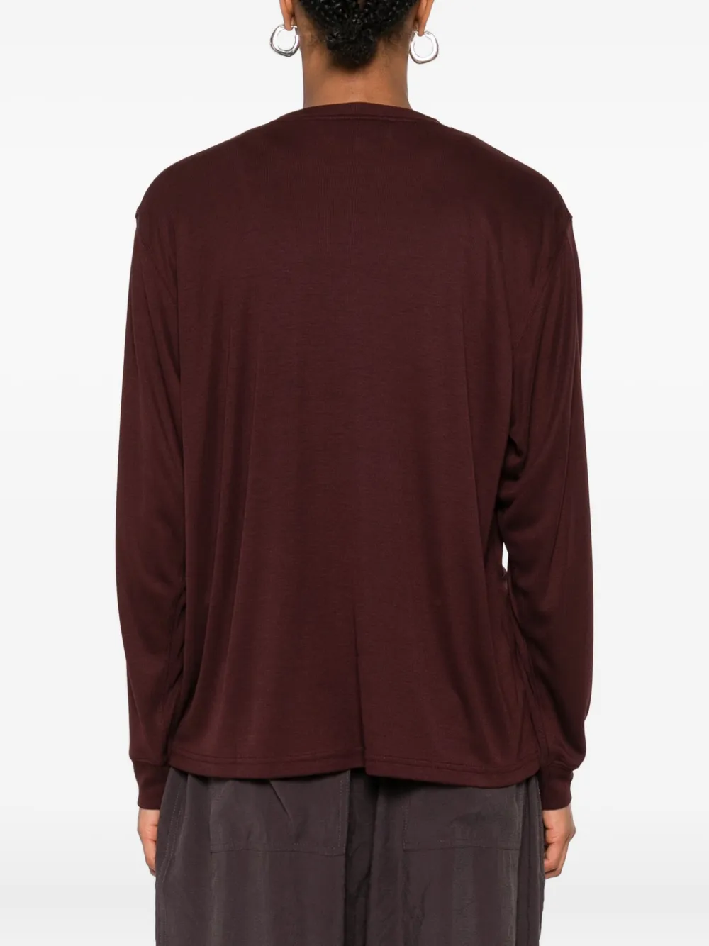 Studio Nicholson Simmons T-shirt met lange mouwen Rood