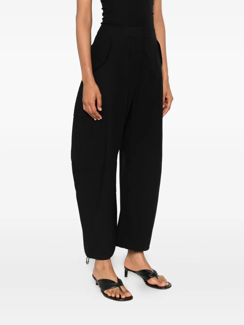 Studio Nicholson Clovis broek met cargo zak Zwart