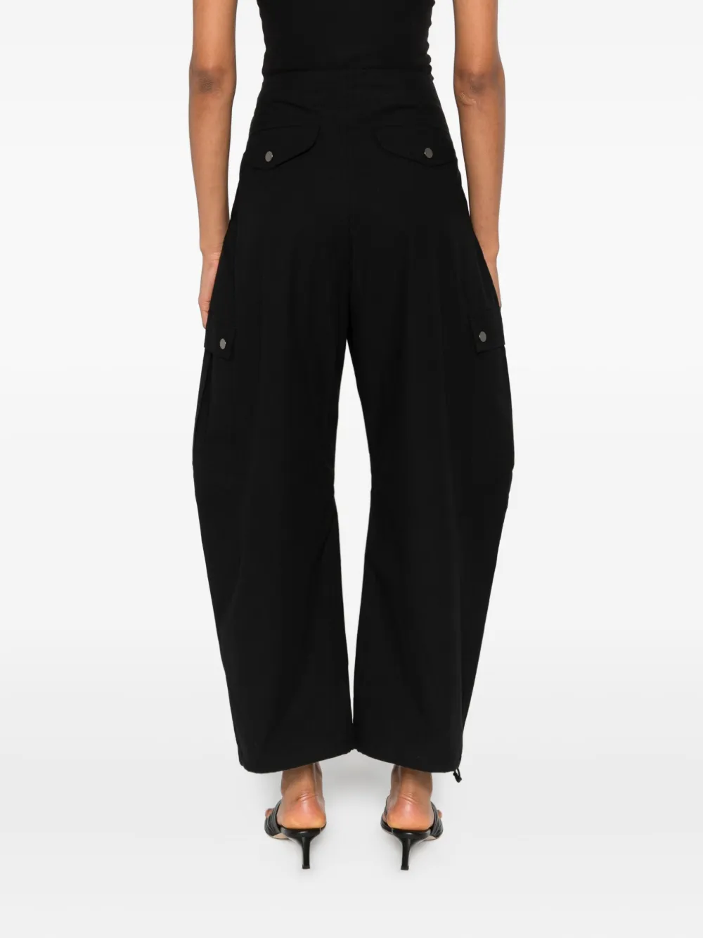 Studio Nicholson Clovis broek met cargo zak Zwart