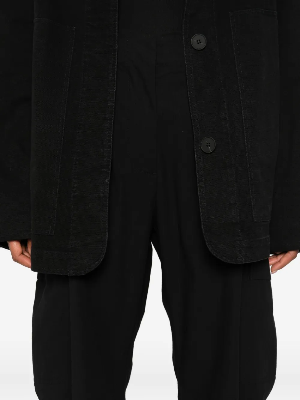 Studio Nicholson Clovis broek met cargo zak Zwart